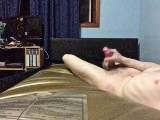 Wank and cum on waterbed 3 - powerful cumshots