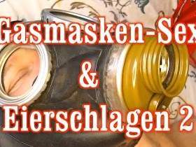 Gasmasken Sex mit Eier schlagen 2