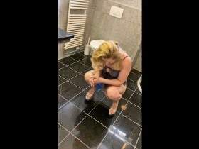 Shit on the bathroom floor!