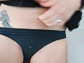 Pussy cream masses in panties desired, for J