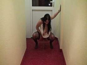 Pissed ***** hotel corridor