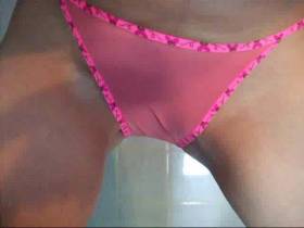 pissing in pink panties