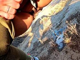 Outdoor piss in the Arizona desert