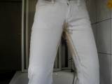 My white jeans pissing fully